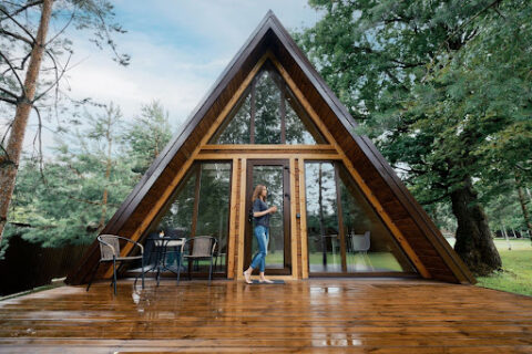 a-frame-house-in-woods